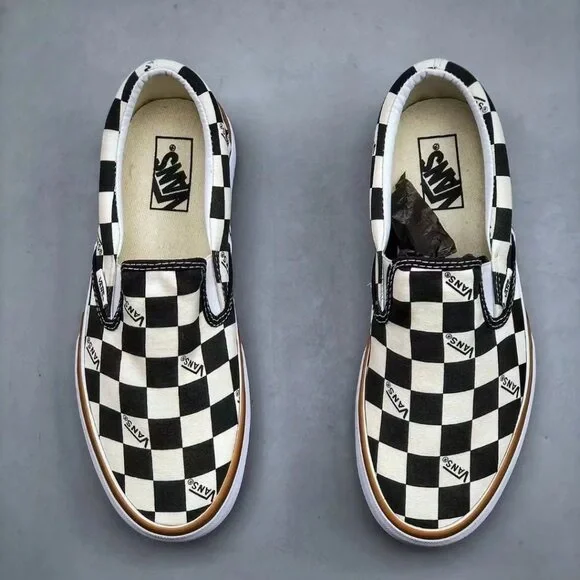 VANS Era Stacked Checkerboard Slip On Canvas Shoes - Picture 3 of 7